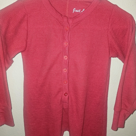 Just Love Vibrant Red Kids Footie Pajama - Picture 3 of 6